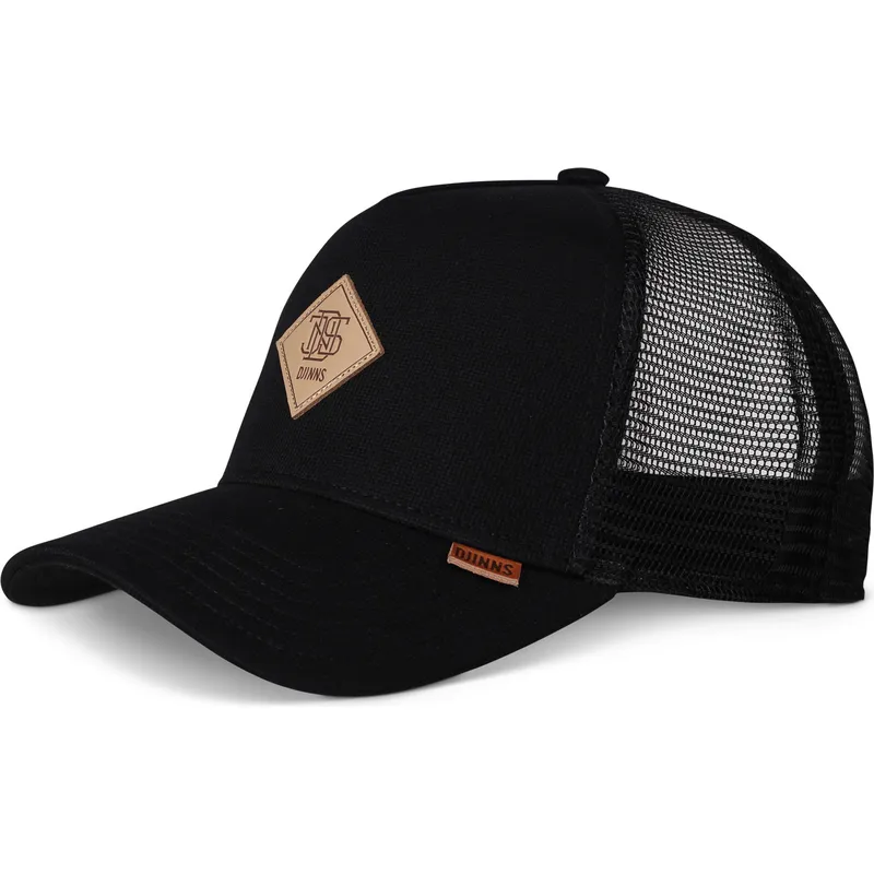 petten-gebogen-zwart-snapback-hft-cotton-knit-van-djinns