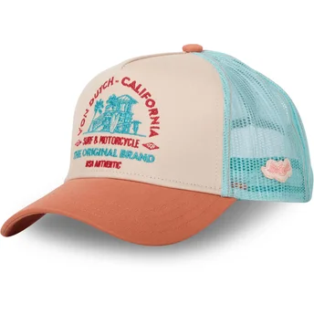 Petten gebogen bruin snapback SURF02 van Von Dutch