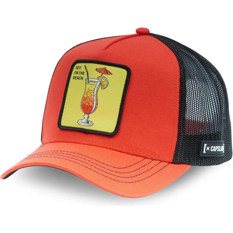 petten-gebogen-oranje-snapback-sex-on-the-beach-cocktails-van-capslab