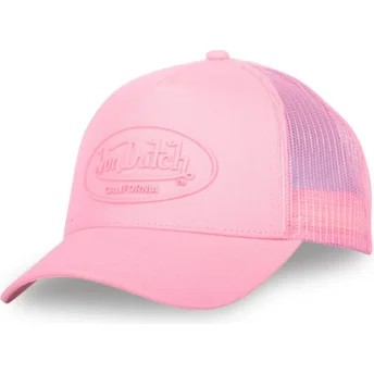 Petten gebogen roze snapback LOG03 van Von Dutch