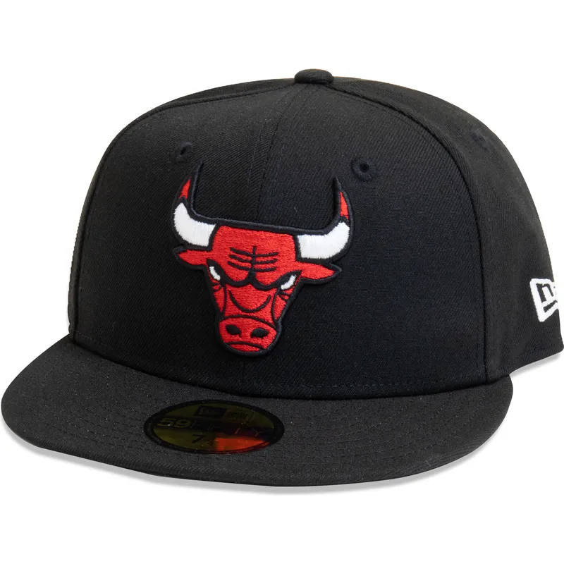 petten-plat-zwart-fitted-59fifty-essential-van-chicago-bulls-nba-van-new-era
