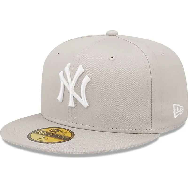 petten-plat-beige-fitted-59fifty-league-essential-van-new-york-yankees-mlb-van-new-era