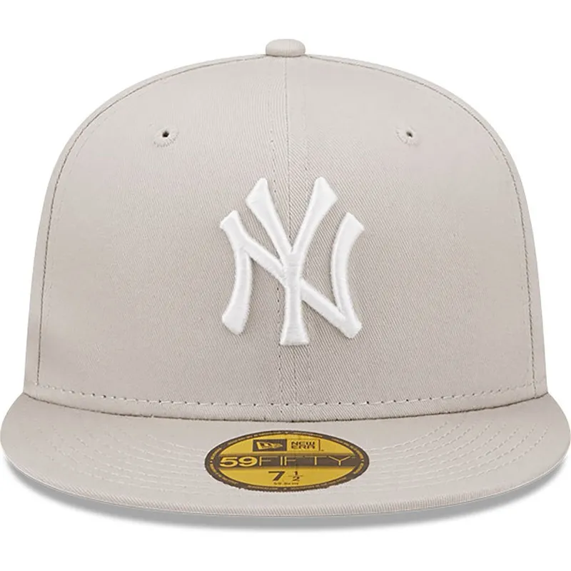 petten-plat-beige-fitted-59fifty-league-essential-van-new-york-yankees-mlb-van-new-era