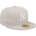 petten-plat-beige-fitted-59fifty-league-essential-van-new-york-yankees-mlb-van-new-era