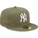 petten-plat-groen-fitted-59fifty-league-essential-van-new-york-yankees-mlb-van-new-era