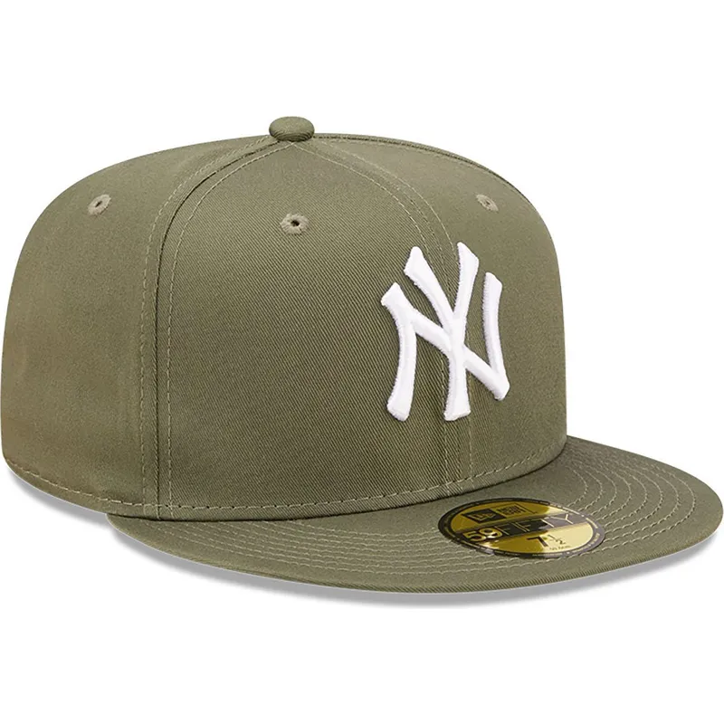petten-plat-groen-fitted-59fifty-league-essential-van-new-york-yankees-mlb-van-new-era petten-plat-groen-fitted-59fifty-league-essential-van-new-york-yankees-mlb-van-new-era
