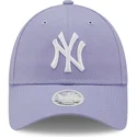 petten-gebogen-paars-verstelbaar-9forty-league-essential-van-new-york-yankees-mlb-van-new-era