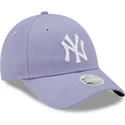 petten-gebogen-paars-verstelbaar-9forty-league-essential-van-new-york-yankees-mlb-van-new-era