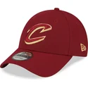 petten-gebogen-rood-verstelbaar-9forty-the-league-van-cleveland-cavaliers-nba-van-new-era