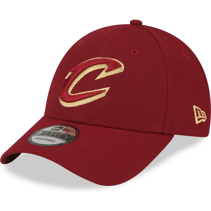 petten-gebogen-rood-verstelbaar-9forty-the-league-van-cleveland-cavaliers-nba-van-new-era