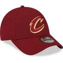 petten-gebogen-rood-verstelbaar-9forty-the-league-van-cleveland-cavaliers-nba-van-new-era
