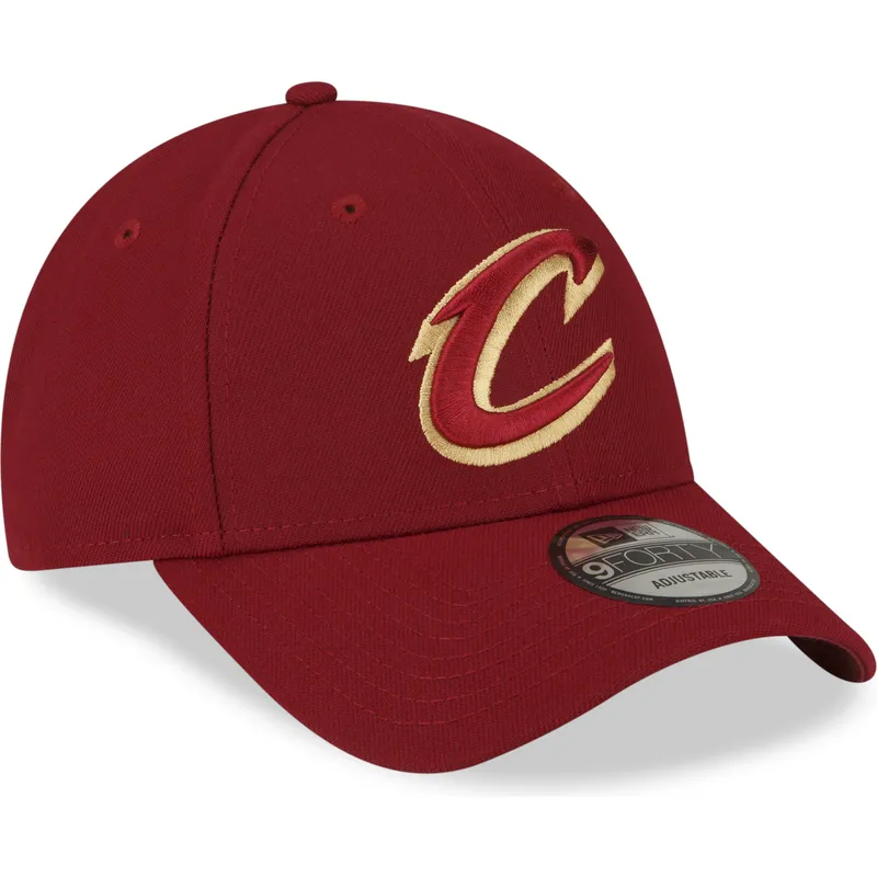 petten-gebogen-rood-verstelbaar-9forty-the-league-van-cleveland-cavaliers-nba-van-new-era