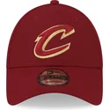 petten-gebogen-rood-verstelbaar-9forty-the-league-van-cleveland-cavaliers-nba-van-new-era