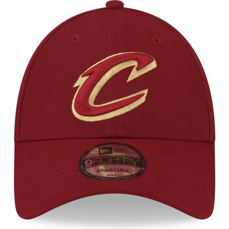 petten-gebogen-rood-verstelbaar-9forty-the-league-van-cleveland-cavaliers-nba-van-new-era