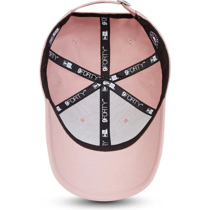 petten-gebogen-roze-verstelbaar-9forty-league-essential-van-new-york-yankees-mlb-van-new-era
