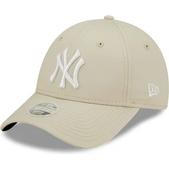 Petten gebogen beige verstelbaar 9FORTY League Essential van New York Yankees MLB van New Era