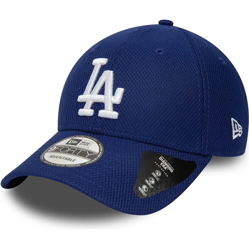 petten-gebogen-blauw-verstelbaar-9forty-diamond-era-essential-van-los-angeles-dodgers-mlb-van-new-era