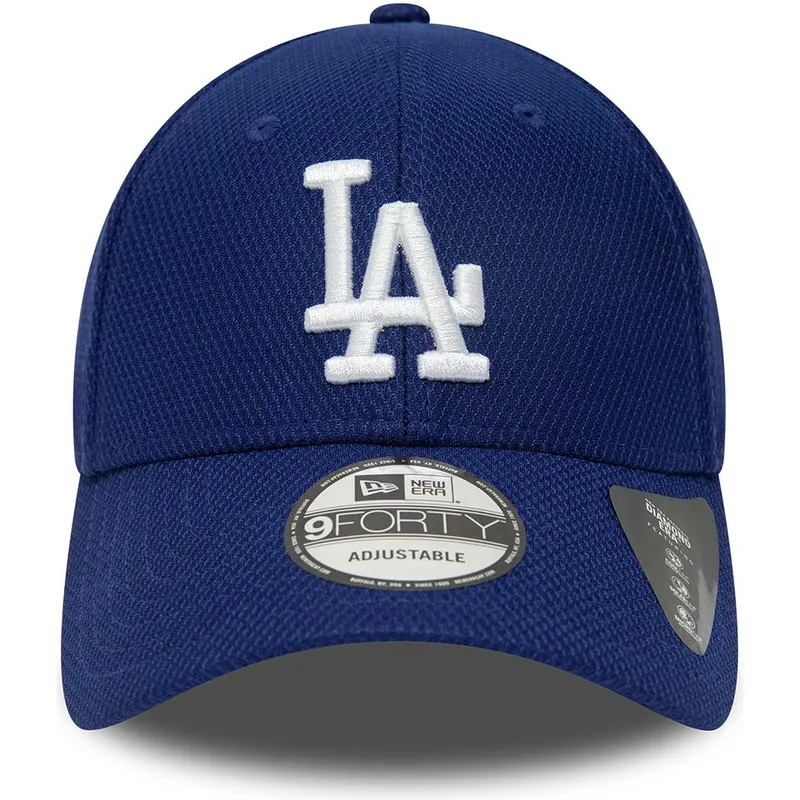 petten-gebogen-blauw-verstelbaar-9forty-diamond-era-essential-van-los-angeles-dodgers-mlb-van-new-era