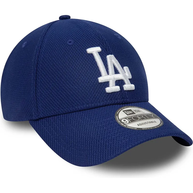 petten-gebogen-blauw-verstelbaar-9forty-diamond-era-essential-van-los-angeles-dodgers-mlb-van-new-era