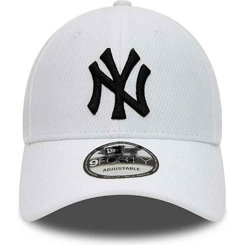 petten-gebogen-wit-verstelbaar-9forty-diamond-era-essential-van-new-york-yankees-mlb-van-new-era