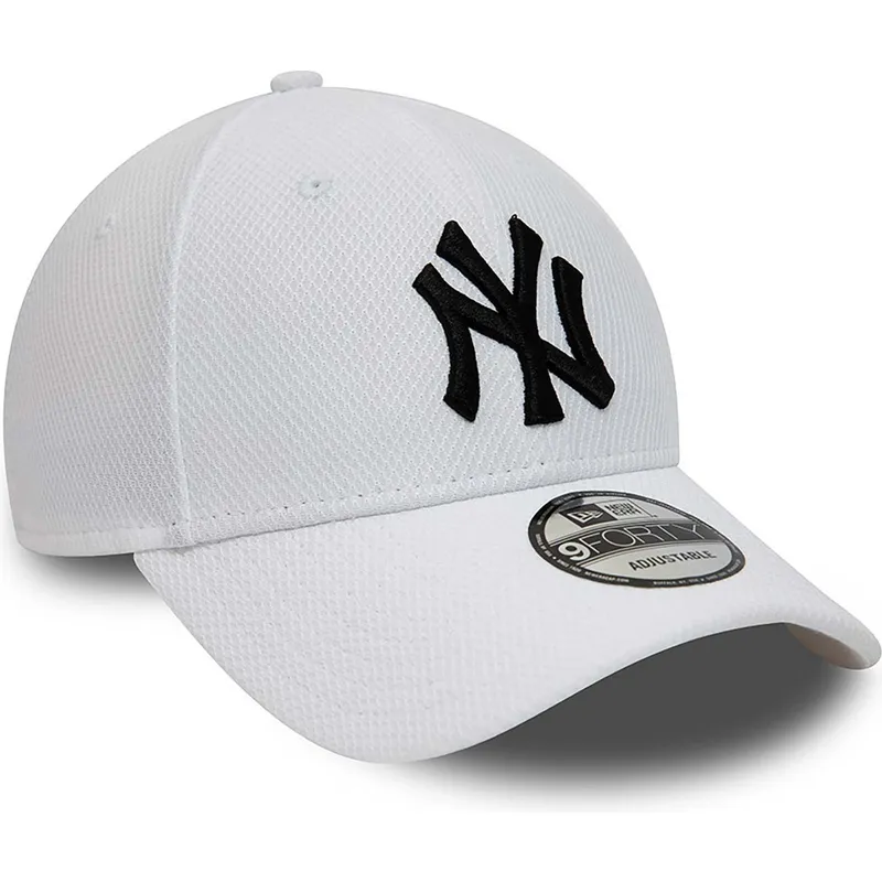 petten-gebogen-wit-verstelbaar-9forty-diamond-era-essential-van-new-york-yankees-mlb-van-new-era