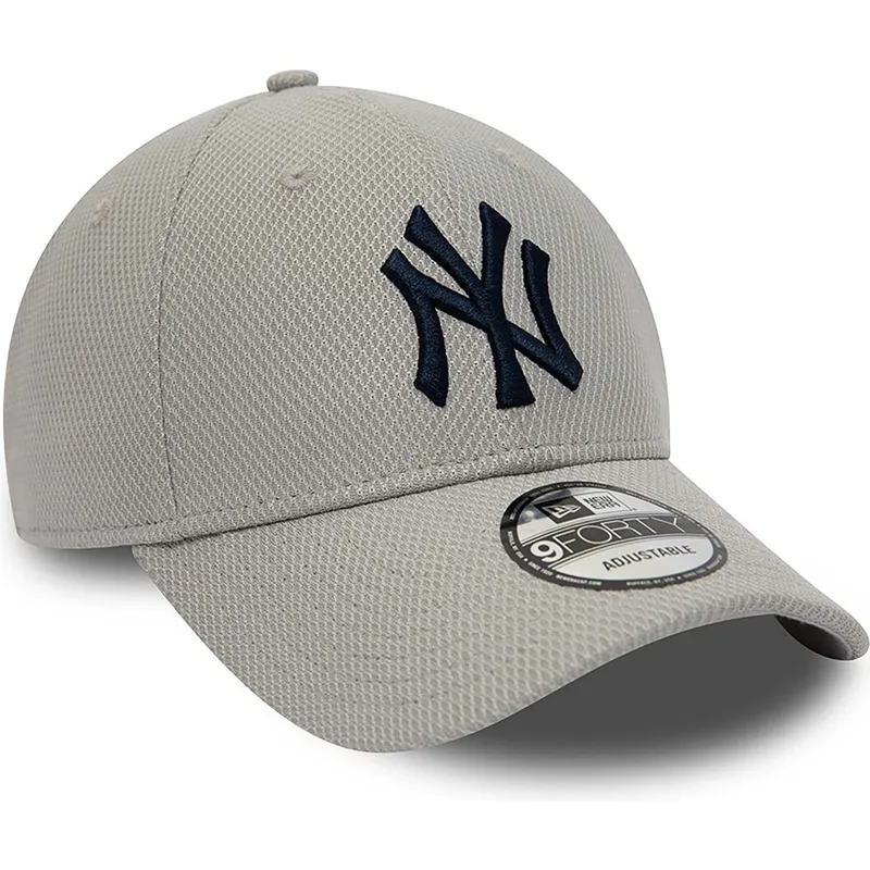 petten-gebogen-grijs-verstelbaar-9forty-diamond-era-essential-van-new-york-yankees-mlb-van-new-era