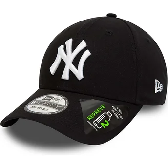 Petten gebogen zwart verstelbaar 9FORTY REPREVE League Essential van New York Yankees MLB van New Era
