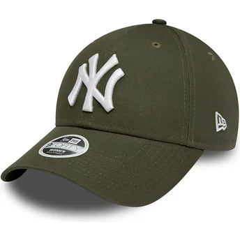 Petten gebogen groen verstelbaar 9FORTY League Essential van New York Yankees MLB van New Era