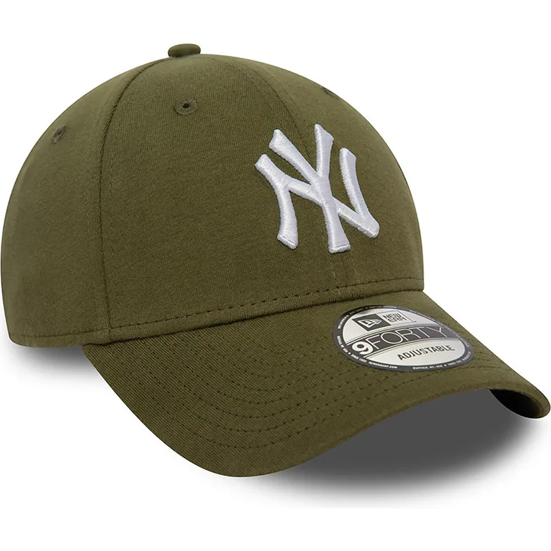 petten-gebogen-groen-verstelbaar-9forty-jersey-essential-van-new-york-yankees-mlb-van-new-era