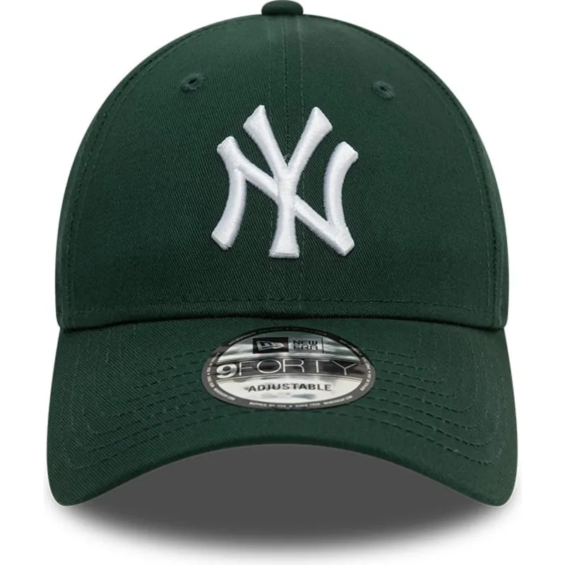 petten-gebogen-groen-verstelbaar-9forty-league-essential-van-new-york-yankees-mlb-van-new-era