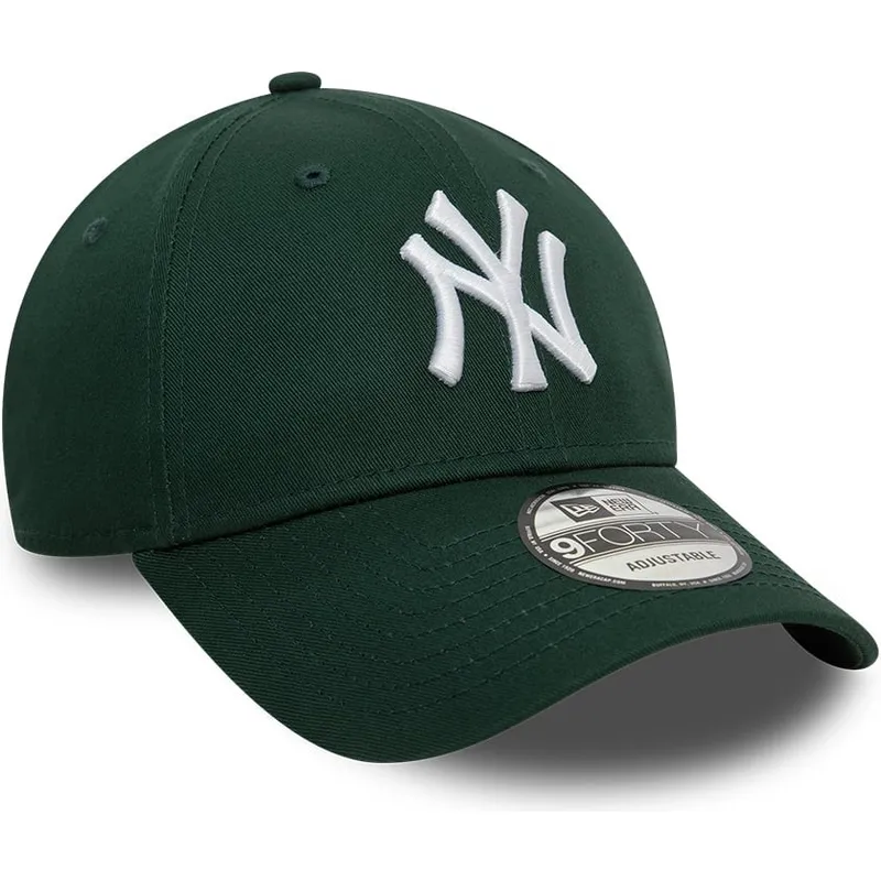 petten-gebogen-groen-verstelbaar-9forty-league-essential-van-new-york-yankees-mlb-van-new-era