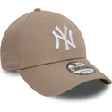 petten-gebogen-bruin-verstelbaar-9forty-league-essential-van-new-york-yankees-mlb-van-new-era