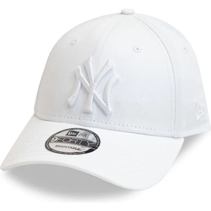 petten-gebogen-wit-verstelbaar-9forty-league-essential-van-new-york-yankees-mlb-van-new-era