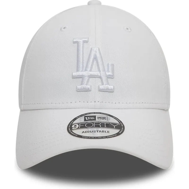 petten-gebogen-wit-verstelbaar-9forty-league-essential-van-los-angeles-dodgers-mlb-van-new-era
