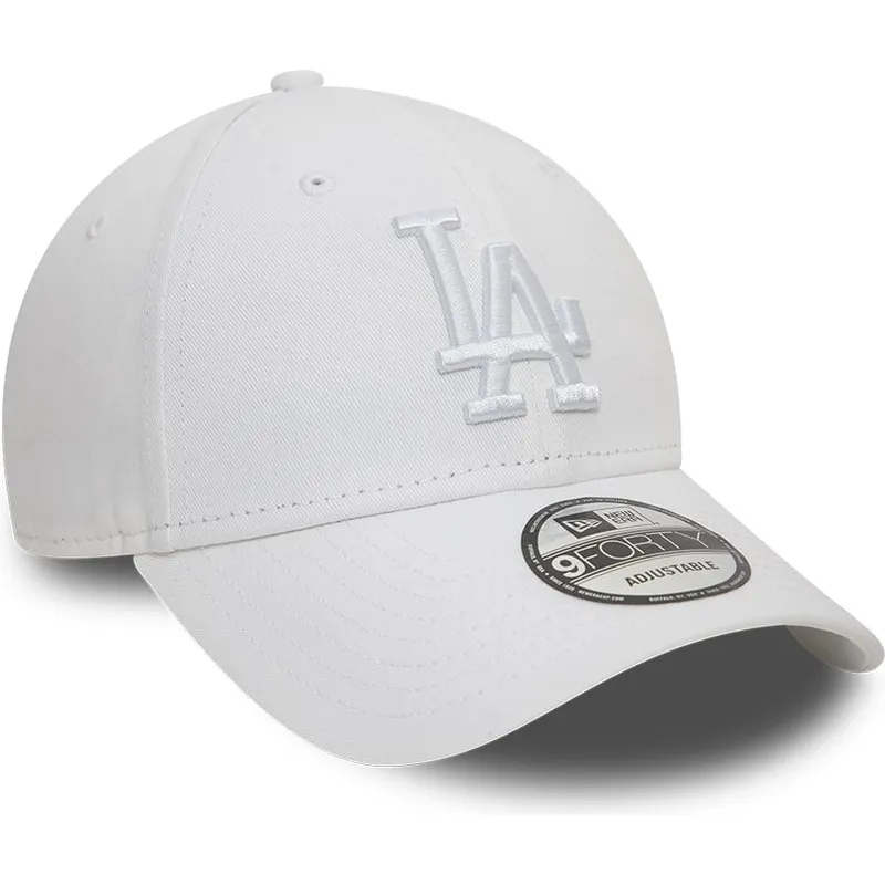 petten-gebogen-wit-verstelbaar-9forty-league-essential-van-los-angeles-dodgers-mlb-van-new-era