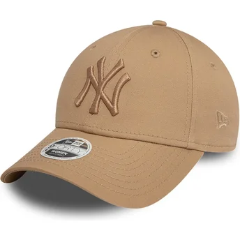 Petten gebogen bruin verstelbaar 9FORTY League Essential van New York Yankees MLB van New Era