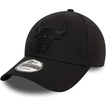 Petten gebogen zwart verstelbaar 9FORTY Essential van Chicago Bulls NBA van New Era