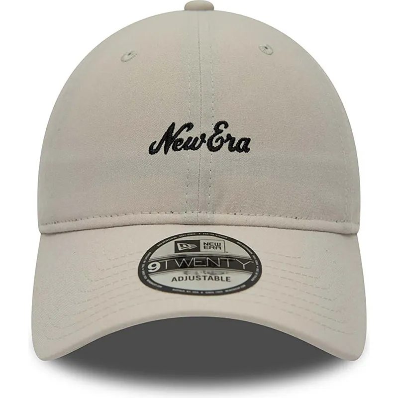 petten-gebogen-beige-verstelbaar-9twenty-repreve-heritage-script-van-new-era
