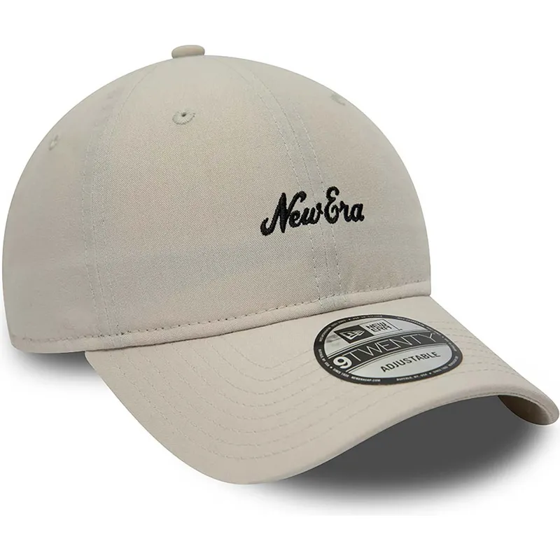 petten-gebogen-beige-verstelbaar-9twenty-repreve-heritage-script-van-new-era