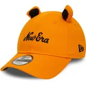 petten-gebogen-oranje-verstelbaar-voor-kinderen-9forty-script-animal-van-new-era
