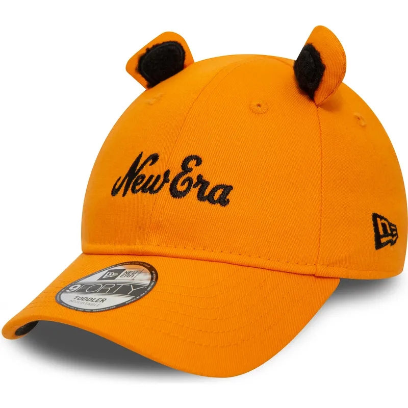petten-gebogen-oranje-verstelbaar-voor-kinderen-9forty-script-animal-van-new-era