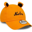 petten-gebogen-oranje-verstelbaar-voor-kinderen-9forty-script-animal-van-new-era