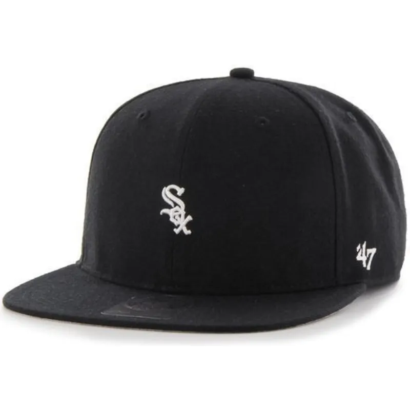 petten-plat-zwart-snapback-van-chicago-white-sox-mlb-van-47-brand petten-plat-zwart-snapback-van-chicago-white-sox-mlb-van-47-brand