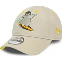 petten-gebogen-beige-verstelbaar-voor-kinderen-9forty-character-van-pinguino-van-new-era