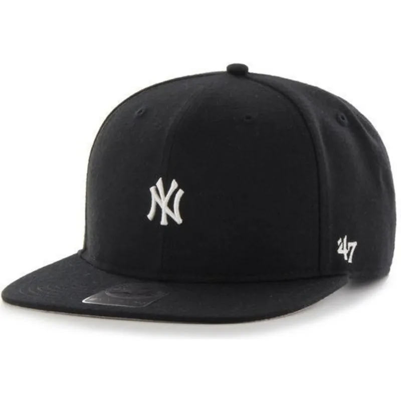 petten-plat-zwart-snapback-van-new-york-yankees-mlb-van-47-brand