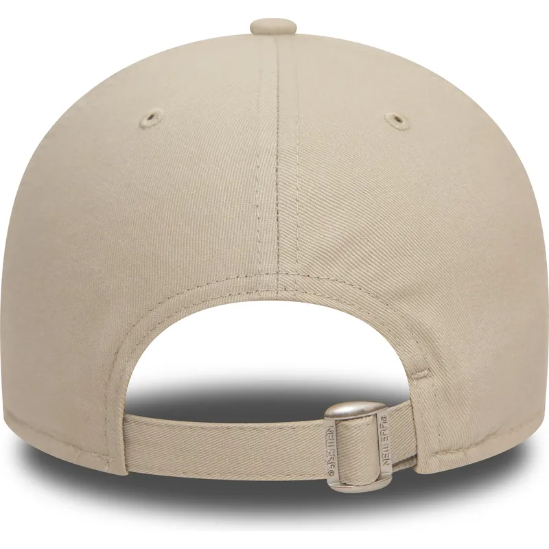 petten-gebogen-beige-verstelbaar-rosa-9forty-league-essential-van-los-angeles-dodgers-mlb-van-new-era