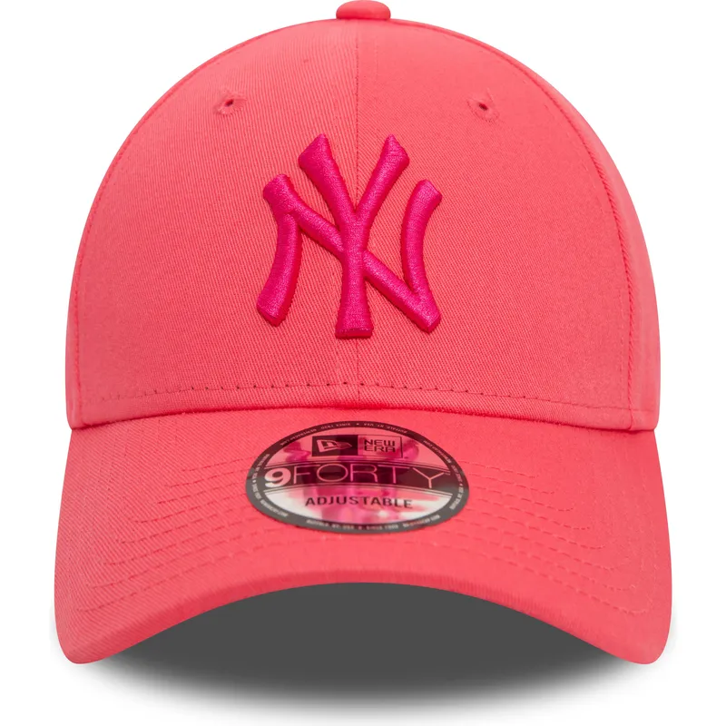 petten-gebogen-roze-verstelbaar-9forty-league-essential-van-new-york-yankees-mlb-van-new-era