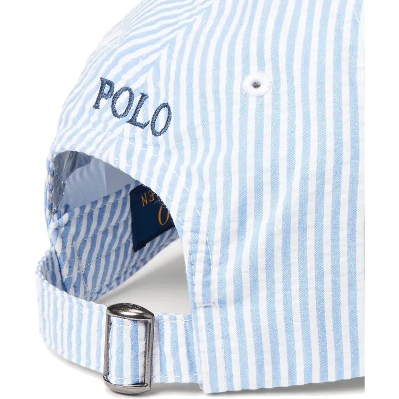 petten-gebogen-blauw-verstelbaar-cotton-seersucker-van-polo-ralph-lauren