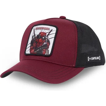 petten-gebogen-rood-snapback-bad1-deadpool-marvel-comics-van-capslab