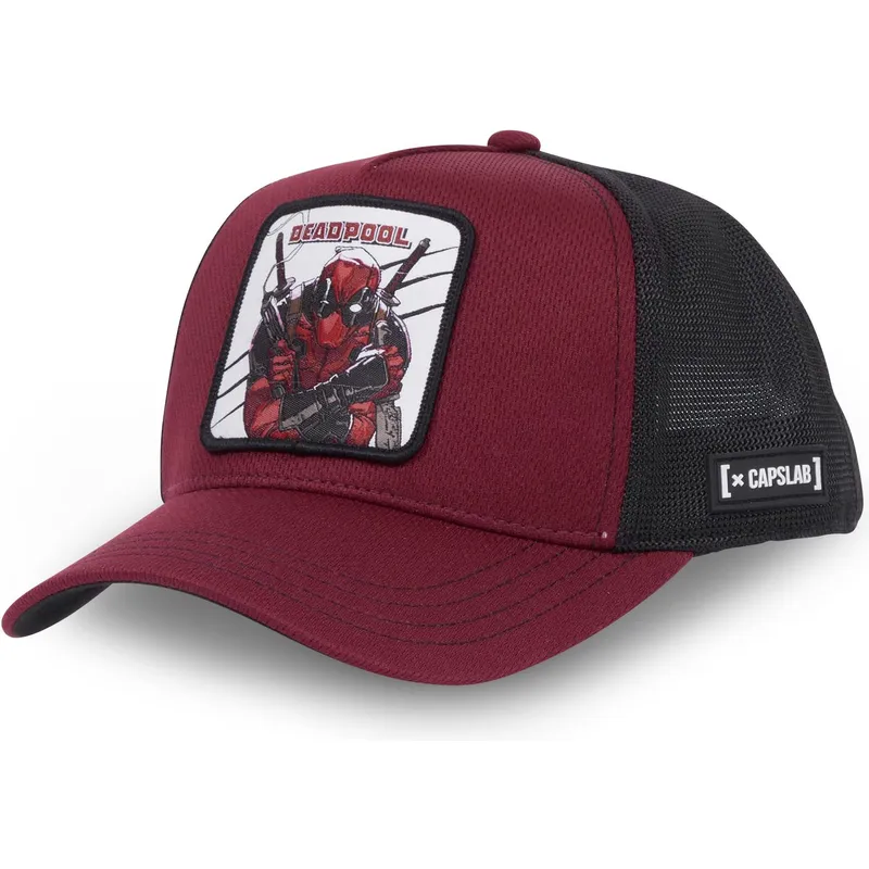petten-gebogen-rood-snapback-bad1-deadpool-marvel-comics-van-capslab